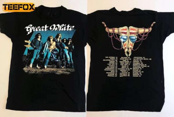 Great White 1991 Hooked Tour Short Sleeve T Shirt