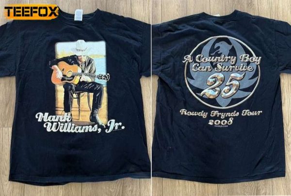 Hank Williams Jr 2008 Tour Concert Short Sleeve T Shirt