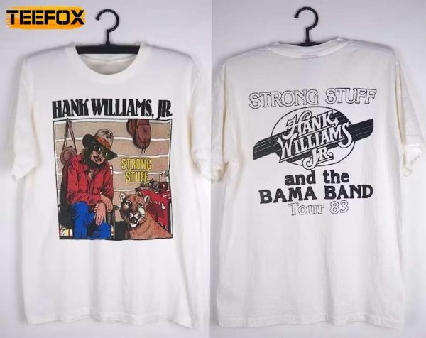 Hank Williams Jr The Bama Band Strong Stuff Tour 1983 Short Sleeve T Shirt