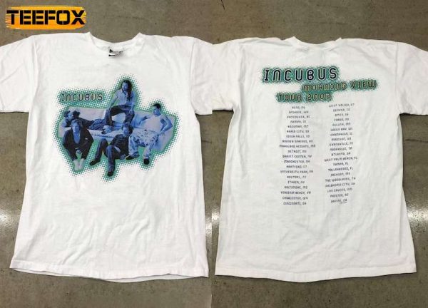 Incubus Graphic Rock Band Morning View Tour 2002 Short Sleeve T Shirt