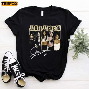 Janet Jackson Singer Singature Short Sleeve T Shirt