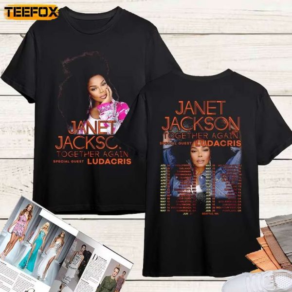 Janet Jackson Together Again Tour 2023 Concert Unisex T Shirt