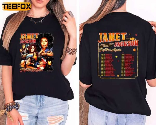 Janet Jackson Together Again Tour 2023 Music Concert Unisex T Shirt