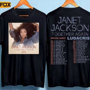 Janet Jackson Together Again Tour 2023 Short Sleeve T Shirt 1