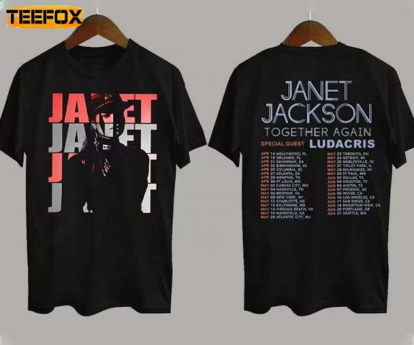 Janet Jackson Together Again Tour 2023 Short Sleeve T Shirt