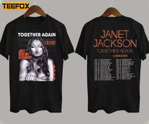 Janet Jackson Together Again Tour 2023 with Special Guest Short Sleeve T Shirt