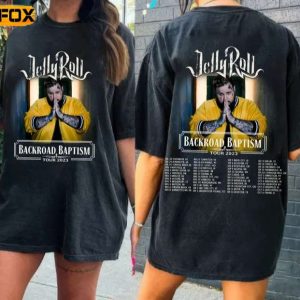 Jelly Roll Backroad Baptism Tour 2023 Short Sleeve T Shirt 1