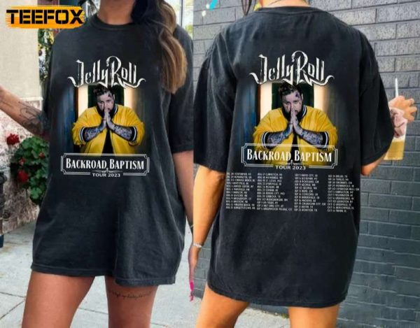 Jelly Roll Backroad Baptism Tour 2023 Short Sleeve T Shirt 1