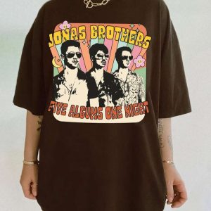 Jonas Brothers Five Albums One Night Tour Short Sleeve T Shirt