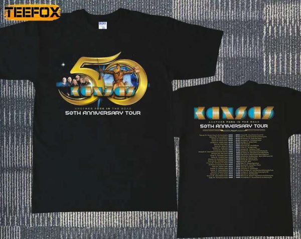 Kansas Rock Band 50th Anniversary Tour 2023 Another Fork In The Road Short Sleeve T Shirt