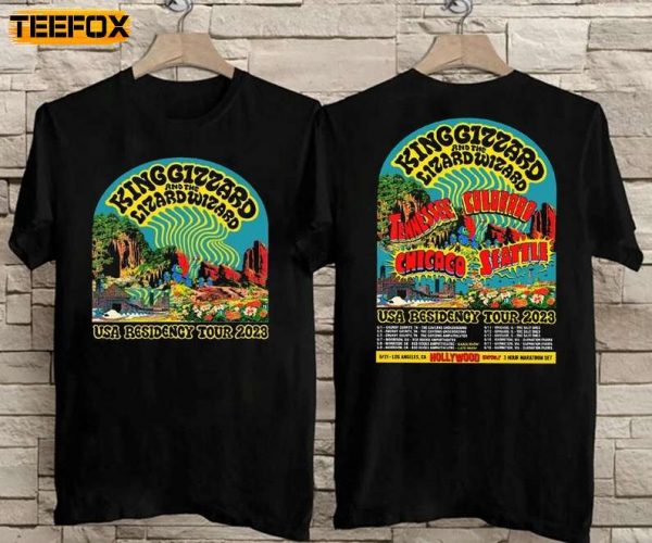 King Gizzard The Lizard Wizard USA Residency Tour 2023 Short Sleeve T Shirt