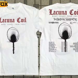 Lacuna Coil Shirt West Coast Tour 2023 Short Sleeve T Shirt