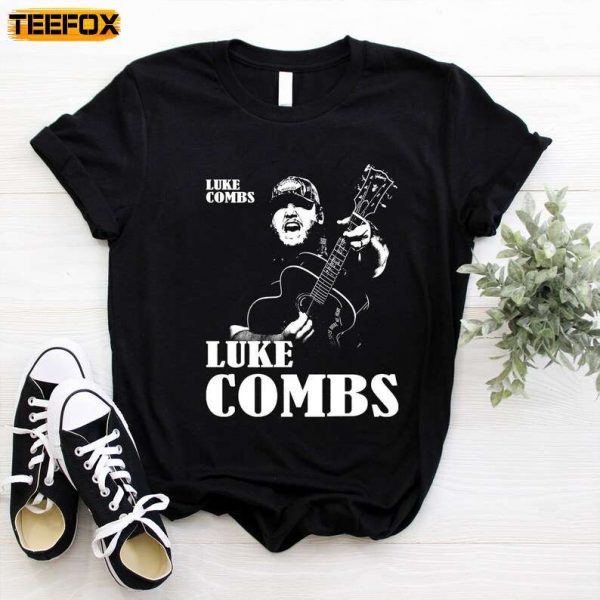 Luke Combs with Guitar Country Music Short Sleeve T Shirt