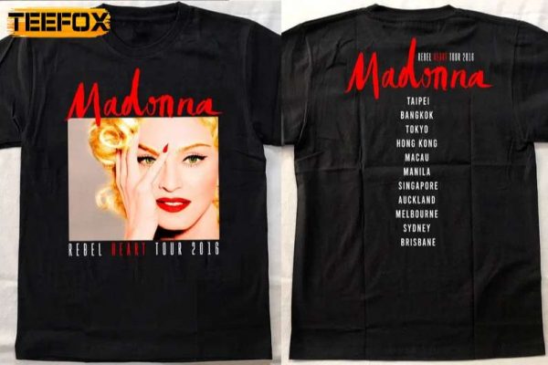 Madonna Rebel Heart World Tour 2016 Short Sleeve T Shirt