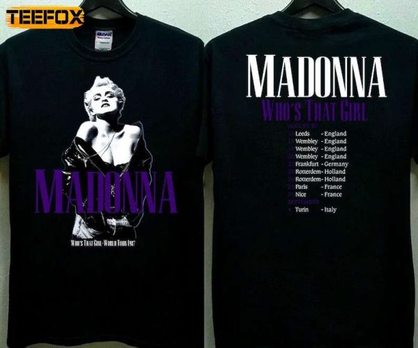 Madonna Who's That Girl World Tour 1987 Short Sleeve T Shirt