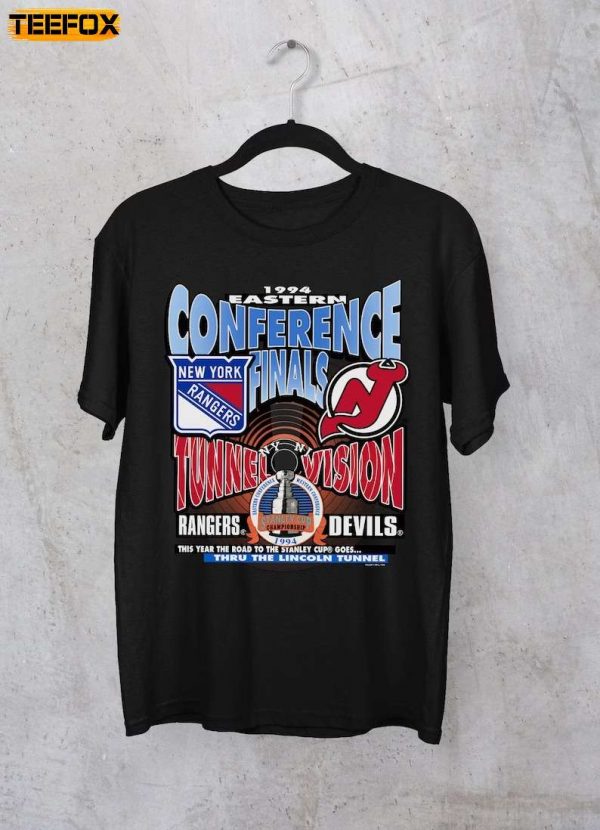 New York Rangers New Jersey Devils 1994 Short Sleeve T Shirt