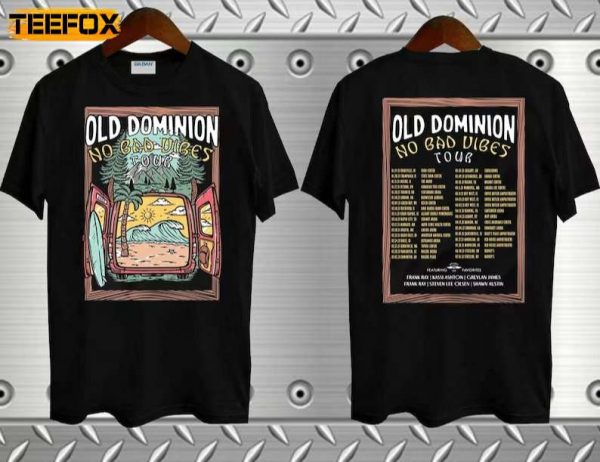 Old Dominion No Bad Vibes Tour 2023 Country Music Short Sleeve T Shirt