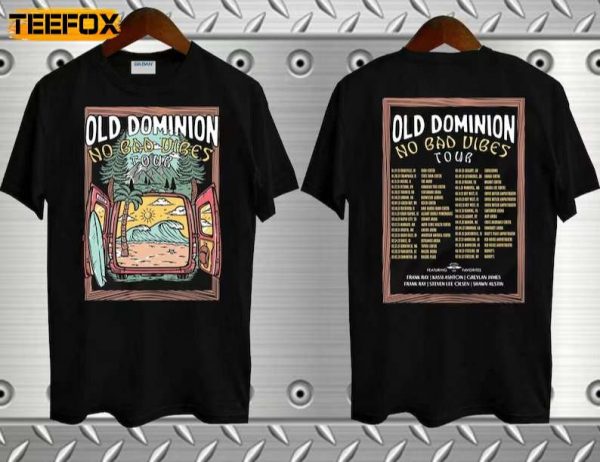 Old Dominion No Bad Vibes Tour 2023 Short Sleeve T Shirt