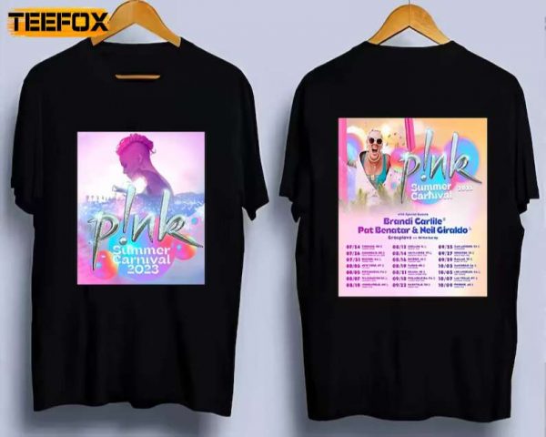 Pink Summer Carnival 2023 Tour Concert T Shirt