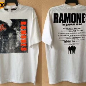 Ramones Brain Drain Japan Tour 1990 Short Sleeve T Shirt