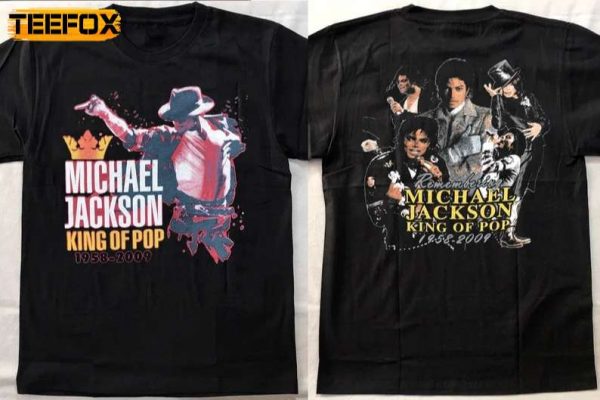 Remembering Michael Jackson King Of Pop 1958 2009 Short Sleeve T Shirt