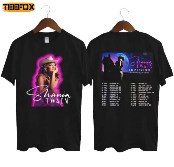 Shania Twain Queen Of Me Tour 2023 Short Sleeve T Shirt