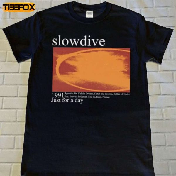 Slowdive 1991 Just For a Day Rock Band Short Sleeve T Shirt