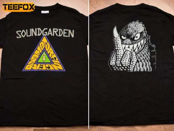 Soundgarden Bad Motor Finger Godzilla Middle Finger Short Sleeve T Shirt