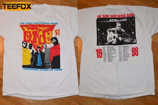 The Dave Matthews Band Crowded Streets Tour 1998 Short Sleeve T Shirt