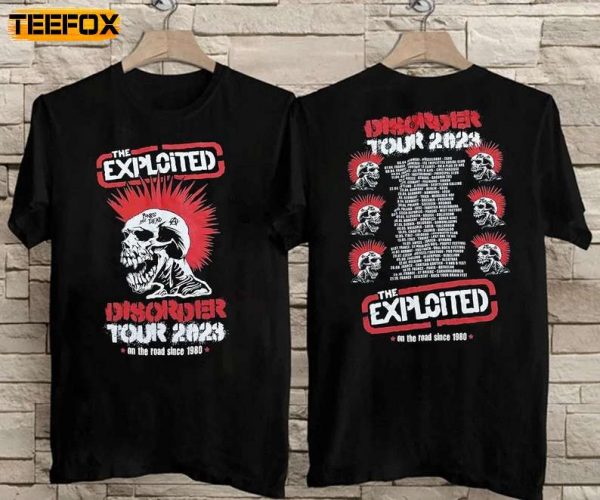 The Exploited Disorder Tour 2023 Short Sleeve T Shirt