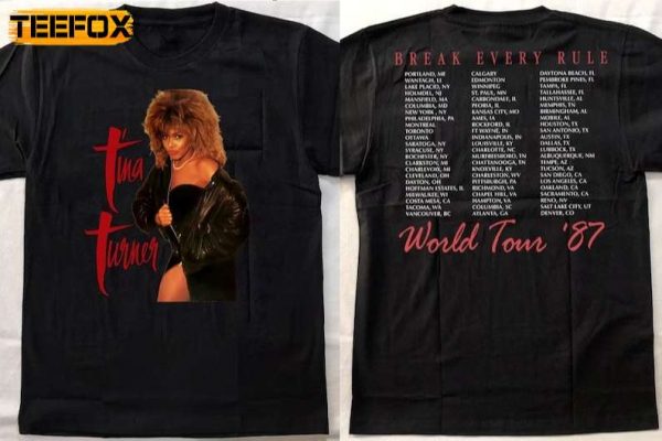 Tina Turner Break Every Rule World Tour 87 Short Sleeve T Shirt