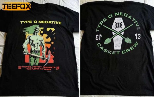Type O Negative Pledge To Women Casket Crew 1995 Short Sleeve T Shirt