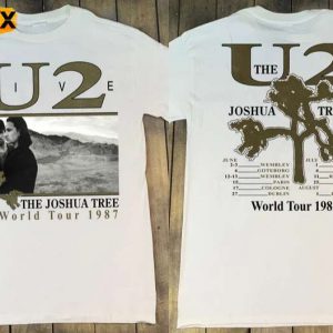 U2 Live The Joshua Tree World Tour 1987 Short Sleeve T Shirt