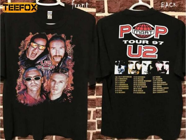 U2 Pop Mart Tour 1997 Short Sleeve T Shirt
