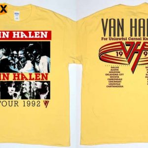 Van Halen For Unlawful Carnal Knowledge Tour 1992 Short Sleeve T Shirt