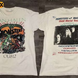 Van Halen Monsters of Rock World Tour 1988 Short Sleeve T Shirt