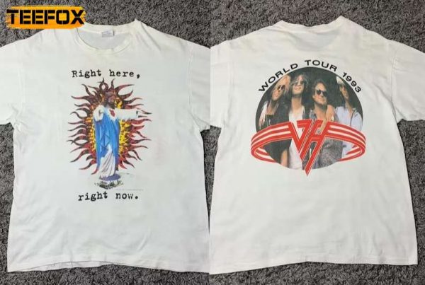 Van Halen Right Here Right Now World Tour 1993 Short Sleeve T Shirt