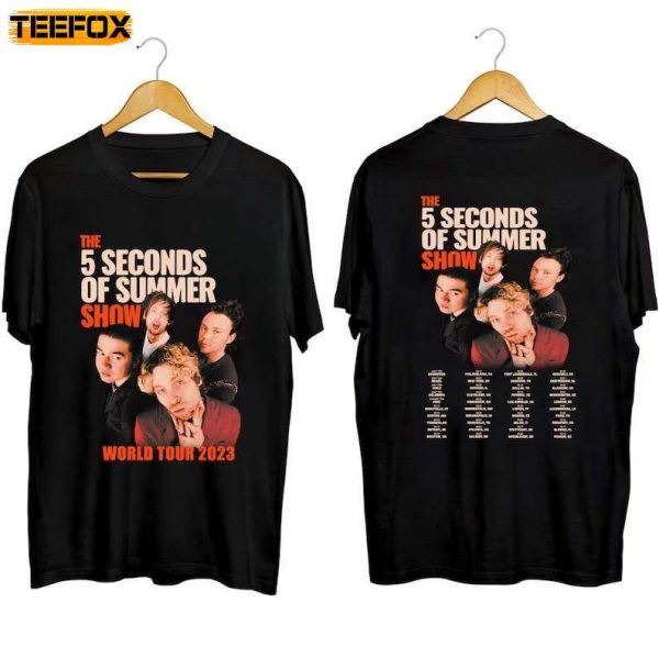 5 Seconds Of Summer Band World Tour 2023 2024 Concert T Shirt