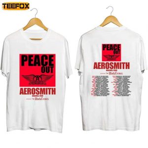 Aerosmith 2023 2024 Peace Out Farewell Tour with The Black Crowes Short Sleeve T Shirt