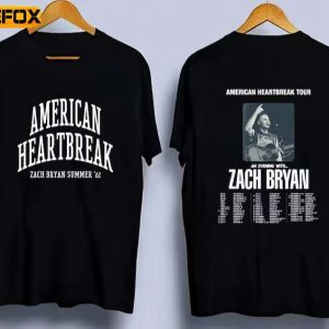 American Heartbreak Tour 2023 Zach Bryan Short Sleeve T Shirt