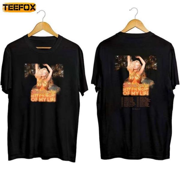 Bebe Rexha Best Fn Night of My Life Tour 2023 Concert Music Short Sleeve T Shirt
