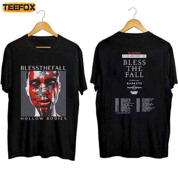 Blessthefall Hollow Bodies Tenth Anniversary Tour 2023 Short Sleeve T Shirt