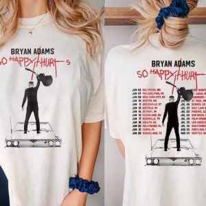Bryan Adams So Happy Hurts Tour 2023 Short Sleeve T Shirt