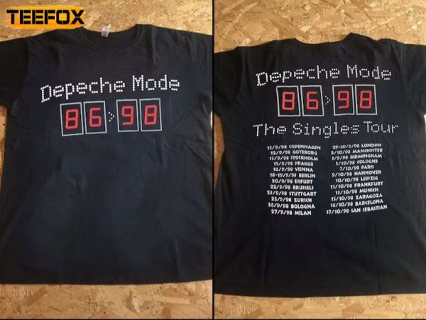 Depeche Mode The Singles Tour 86 98 Short Sleeve T Shirt