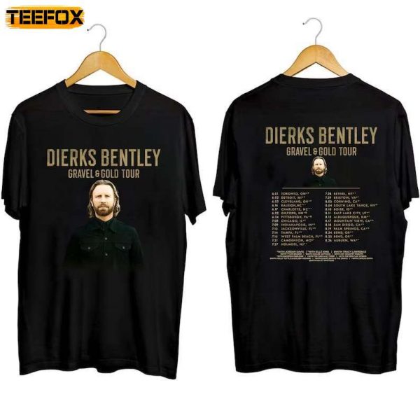 Dierks Bentley Gravel And Gold 2023 Tour Music Short Sleeve T Shirt