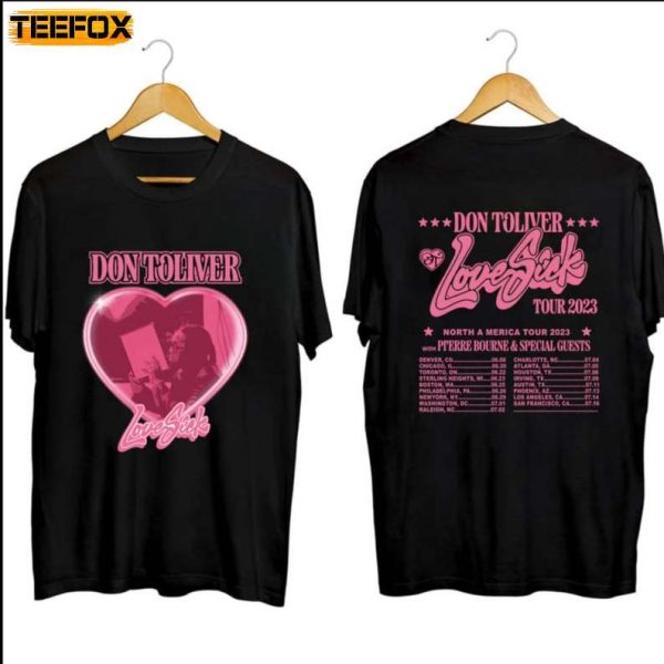 Don Toliver Love Sick Tour 2023 Concert Short Sleeve T Shirt