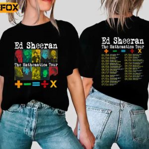Ed Sheeran The Mathematics Tour 2023 Concert Singer Short Sleeve T Shirt