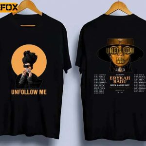 Erykah Badu Unfollow Me Tour 2023 Concert T Shirt