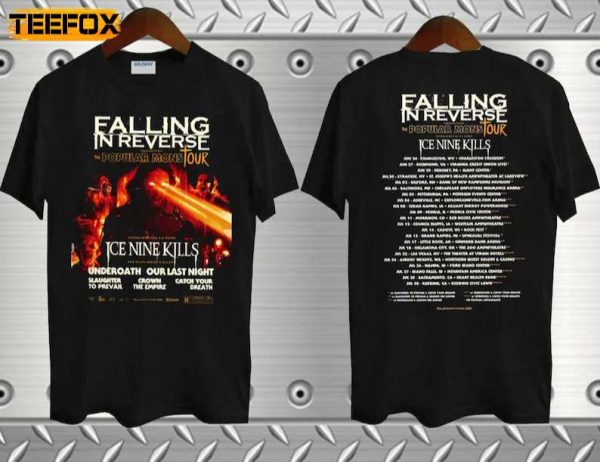 Falling In Reverse The Popular Mons Tour 2023 Short Sleeve T Shirt 2