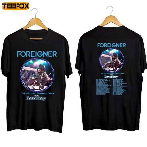 Foreigner The Histroric Farewell Tour 2023 Music Concert Short Sleeve T Shirt